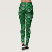 Mooie glanzende groene zeemeermin schalen leggings (Achterkant)