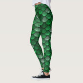 Mooie glanzende groene zeemeermin schalen leggings (Links)