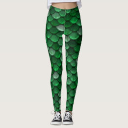 Mooie glanzende groene zeemeermin schalen leggings