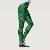 Mooie glanzende groene zeemeermin schalen leggings (Rechts)