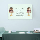 Mooie glanzende luxe party cake verjaardag spandoek (Beurs)