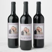 Mooie Glanzende Valentijn Persoonlijk Dranklabel Wijn Etiket (Flessen)