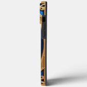 Mooie glas-in-loodraam met blauwe roos Case-Mate iPhone case (Achterkant / Links)