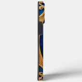 Mooie glas-in-loodraam met blauwe roos Case-Mate iPhone case (Achterkant / Rechts)