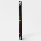 Mooie glas-in-loodraam met blauwe roos Case-Mate iPhone case (Achterkant/links)