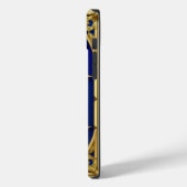 Mooie glas-in-loodraam met blauwe roos Case-Mate iPhone case (Achterkant / Links)