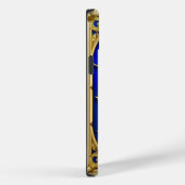 Mooie glas-in-loodraam met blauwe roos Case-Mate iPhone case (Achterkant / Rechts)