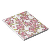 Mooie glazen bloemen notitieblok (Schuin)