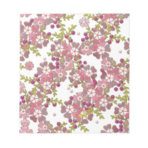 Mooie glazen bloemen notitieblok