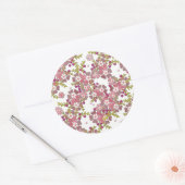 Mooie glazen bloemen ronde sticker (Envelop)