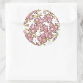 Mooie glazen bloemen ronde sticker (Tas)