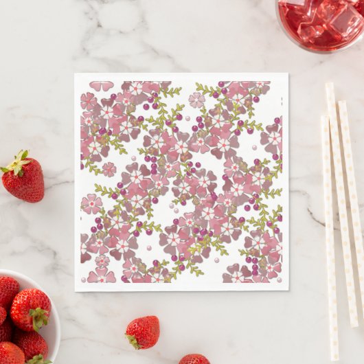 Mooie glazen bloemen, servetten (Insitu)