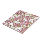 Mooie glazen bloemen tegeltje (Zijkant)