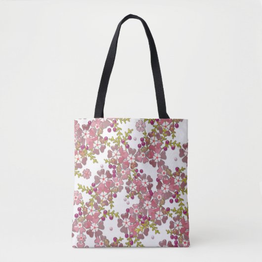 Mooie glazen bloemen tote bag (Voorkant)