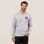 Mooie glazen bloemhart hoodie (Voorkant volledig)