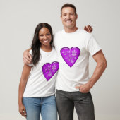 Mooie glazen bloemhart t-shirt (Unisex)