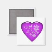 Mooie glazen flessenhart magneet (Voorkant / Achterkant)