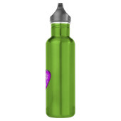 Mooie glazen flessenhart waterfles  (Rechts)