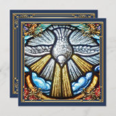 Mooie Glazen in lood Raamduif Treurende Kaarten (Voorkant / Achterkant)