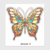 Mooie Glazen in lood vlinder auto sticker (Vel)