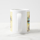 Mooie glazen kleurrijke kerstversieringen grote koffiekop (Achterkant)