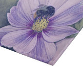 Mooie glazen snijplank met bijenkunst ontwerp (Hoek)