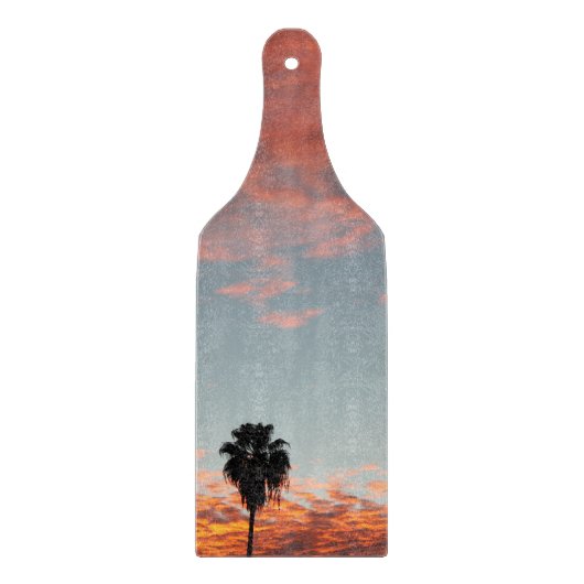 Mooie glazen snijplank paddle! (Voorkant)