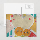 Mooie glimlach in de liefde voor de borst. briefkaart (Voorkant / Achterkant)