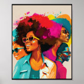 Mooie glimlach van zwarte vrouwen poster (Voorkant)