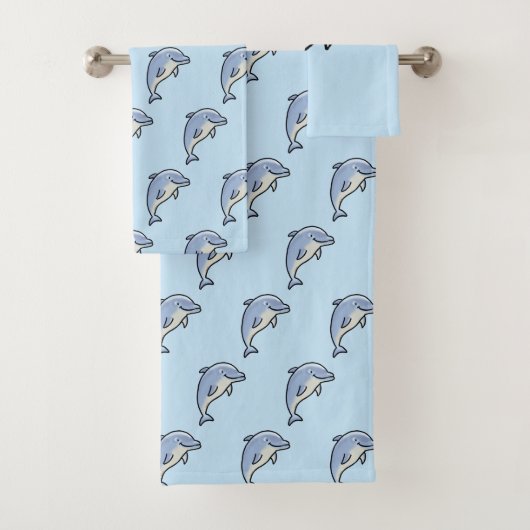 Mooie Glimlachende Dolfijn Bad Handdoek (Insitu)