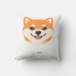 Mooie glimlachende Shiba Inu op maat gemaakte acce Kussen