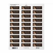 Mooie glimlachende vos aangepast retouradreslabel etiket (Full Sheet)