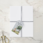 Mooie Glimlachende Vossen Verjaardag Cadeaulabel (Met Touw)