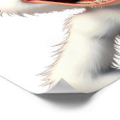 Mooie glimlachende witte aap poster (Hoek)