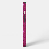 Mooie glinsterende roze prinses glitter iPhone hoesje (Linkerkant)
