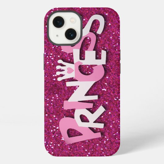 Mooie glinsterende roze prinses glitter iPhone hoesje (Achterkant)