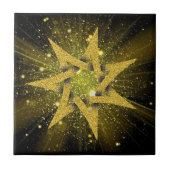 Mooie Glitter Gold Star-Tegel Tegeltje (Voorkant)