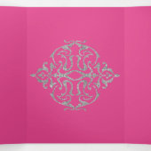 Mooie Glitter Quinceanera Drieluik Uitnodiging (Binnenkant midden)