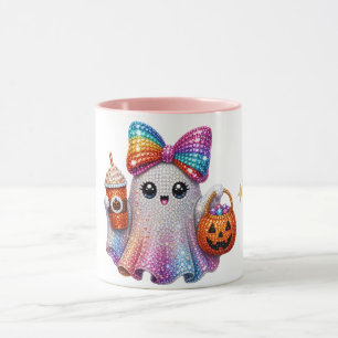 Mooie Glitteren Boog Geest Halloween Koffiemok Mok