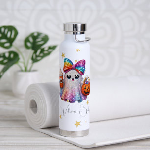 Mooie glittersjabloon spook Halloween koffiemok Waterfles