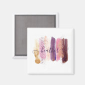 Mooie glittersmeervlek gepersonaliseerd magneet (Voorkant / Achterkant)