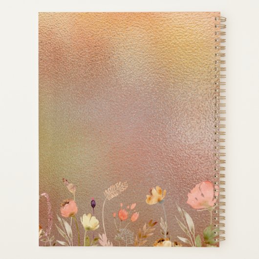 Mooie Glossy Flowers Planner (Achterkant)
