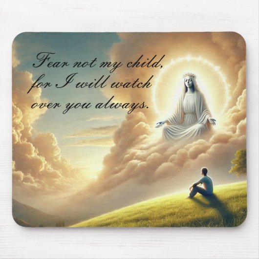 Mooie God die over Zijn kind waakt Muismat (Voorkant)