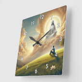 Mooie God die over Zijn kind waakt Vierkante Klok (Hoek)