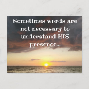 Mooie God Inspiratie Ocean Sunset Briefkaart