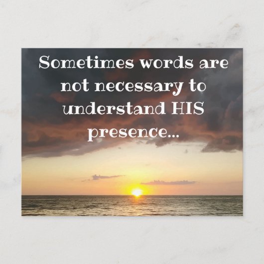 Mooie God Inspiratie Ocean Sunset Briefkaart (Voorkant)