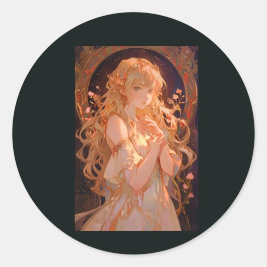 Mooie Godin Sticker voor elk object oppervlak. (Voorkant)