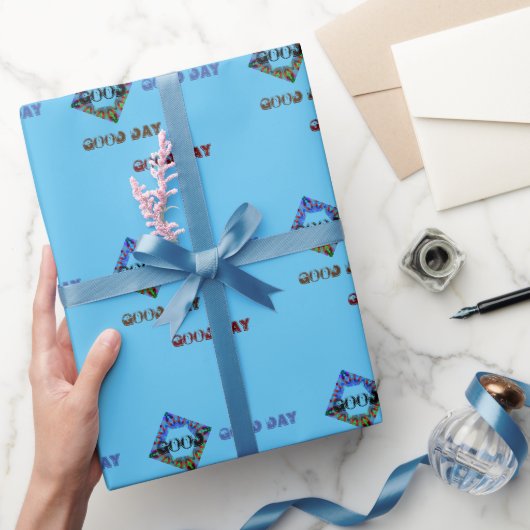 Mooie GOEDE DAG BLAUWE MANDALA-riemping Cadeaupapier (Geschenken)