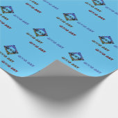 Mooie GOEDE DAG BLAUWE MANDALA-riemping Cadeaupapier (Hoek)