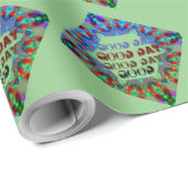 Mooie GOEDE DAG GROENE BLAUWE PINK MANDALA Cadeaupapier (Rol Hoek)